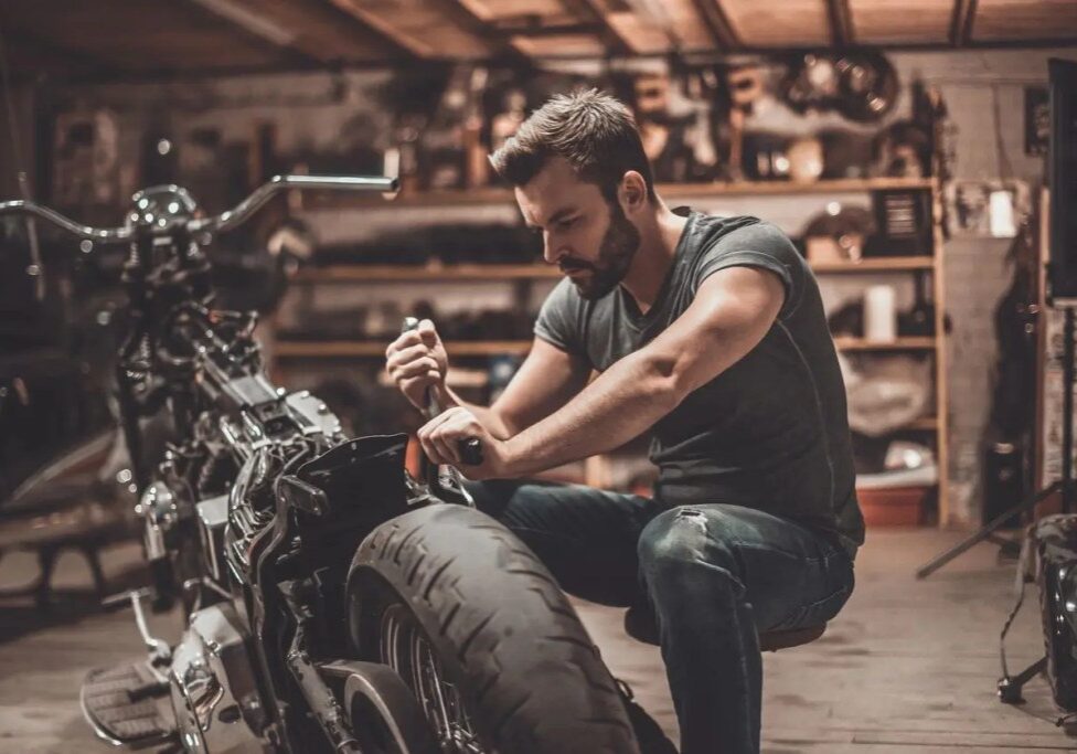 Tinkering on Motorcycle